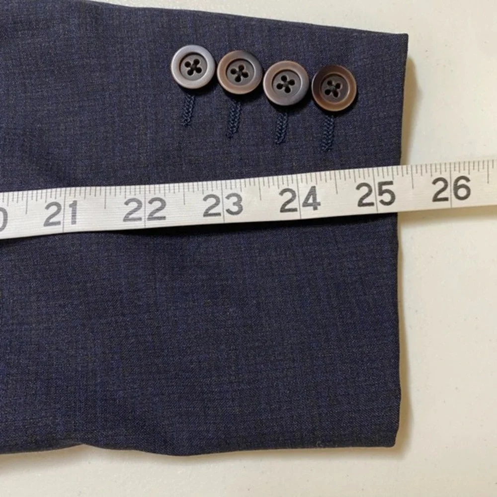 1883 Coppley Blazer Mens 44R‎ Blue Plaid Italian Wool Ivy League Academia